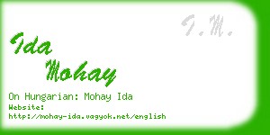 ida mohay business card